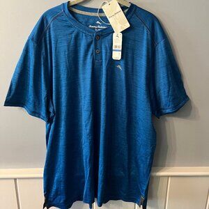 Tommy Bahama Wave Crest Henley Short Sleeve XL